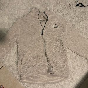 ivory ella sherpa quarter-zip